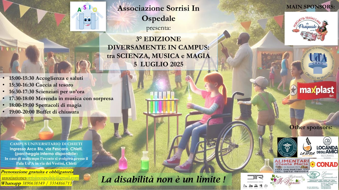 Sabato 5 Luglio 2025, terza edizione diversamente in campus