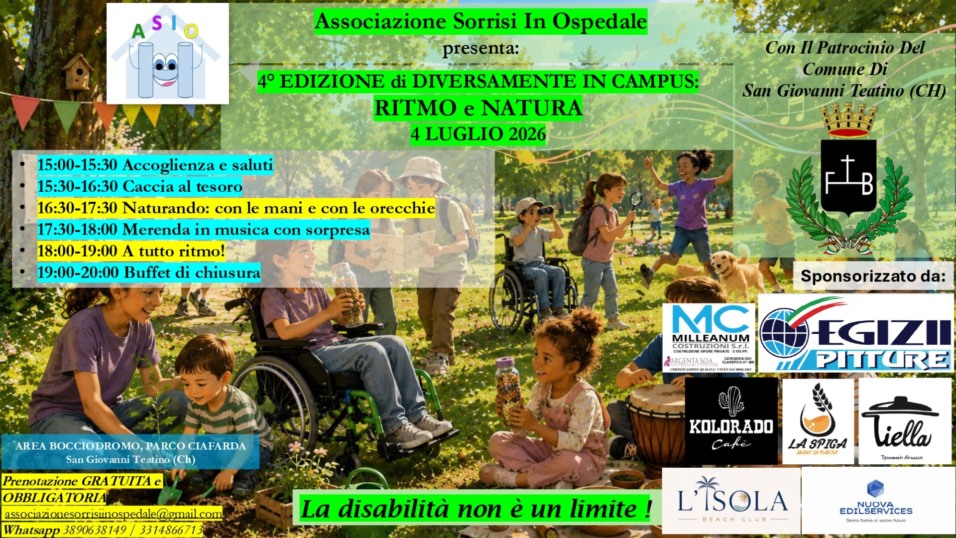 Sabato 4 Luglio 2026, quarta edizione diversamente in campus